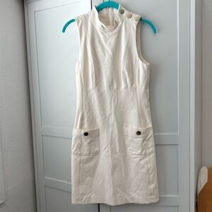 White House Black Market Sleeveless White Dress